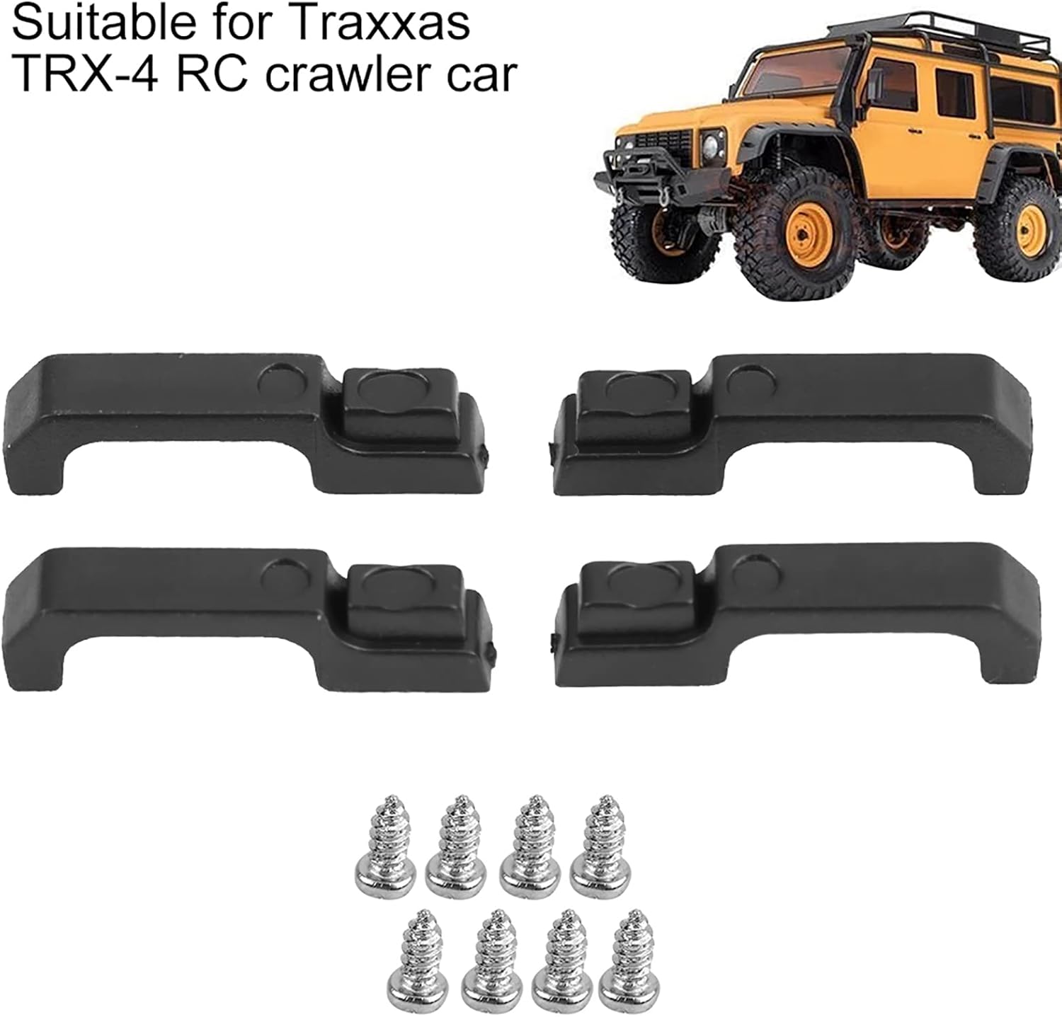 Door Pull Handle, 4 Pcs RC Accessory RC Car Kit Rc Parts Rc Plastic Door Handle Plastic Simulation Door Handles for -4 D90 Axial SCX10 1/10 RC Crawler Car