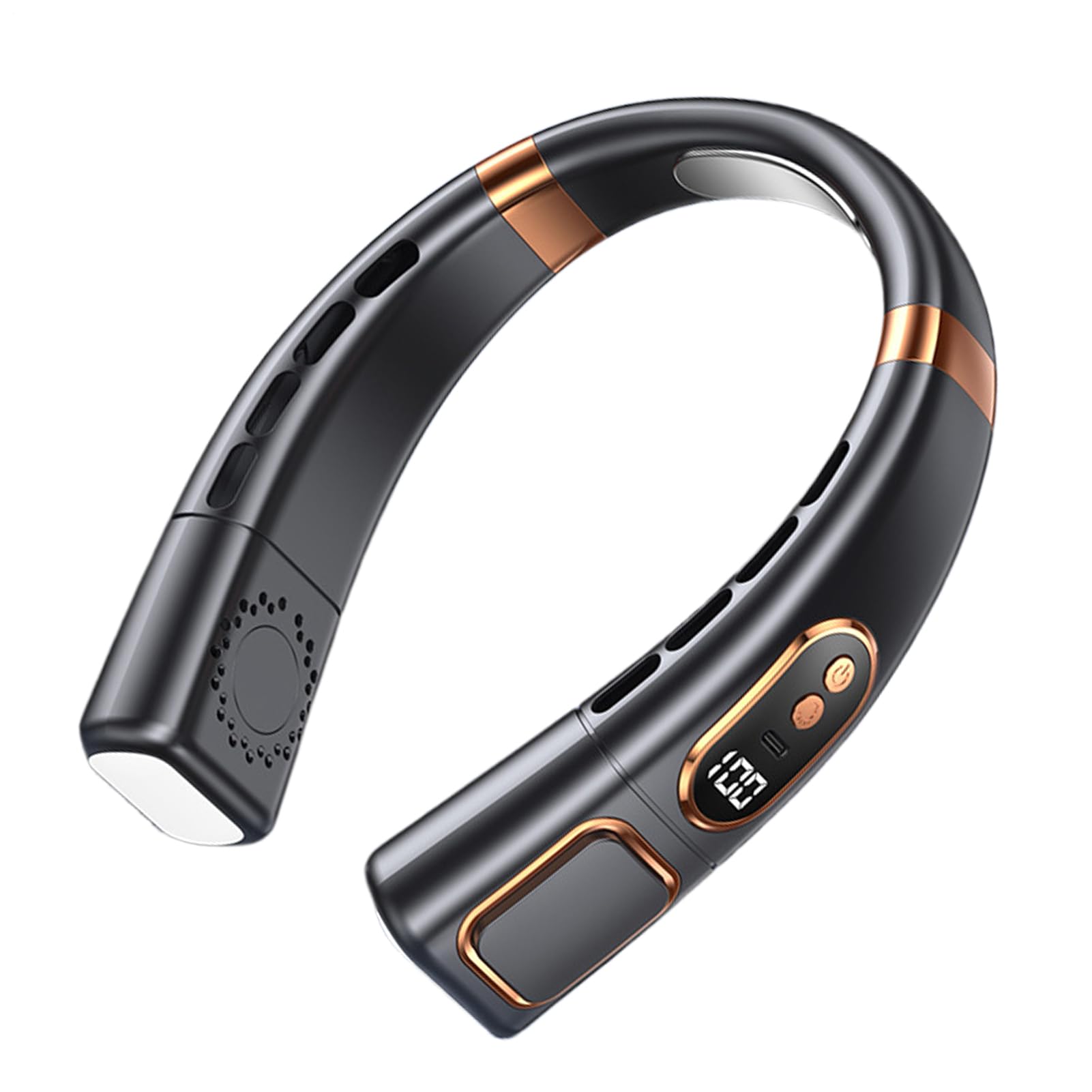 Ventilateur de cou portable à 5 vitesses réglables par USB