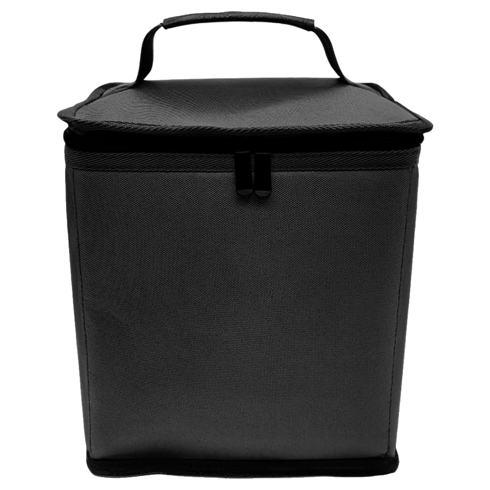 Fuel ​Cylinder Storage Bag 600D Oxford Cloth Butane Fuel Canister Cover Anti-Collision Camping Lantern Gas Tank Bag with Handle for Outdoor Camping Cooking Travel Picnic (Black Large)