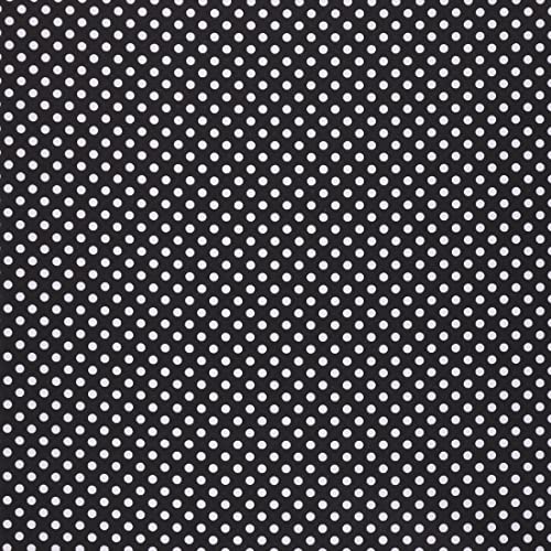 Mook Fabrics Cotton Polka Dot, Black Cut by The...