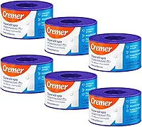 Esparadrapo Branco 1,2cm x 4,5m - Kit com 6 Unidades