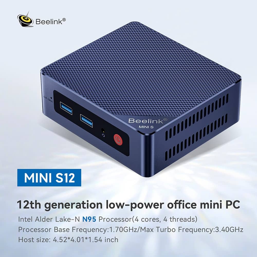ミニPC Beelink MINI-S12 mini pc Beelink Mini PC, Mini S12 Mini Computer Intel 12th Gen Quad