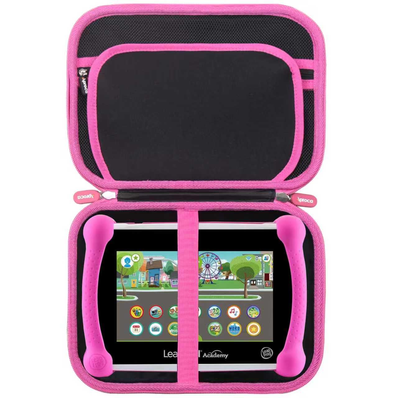 Case for Leapfrog LeapPad Academy/Ultimate Kids’ Tablet -Black+Pink — image 1