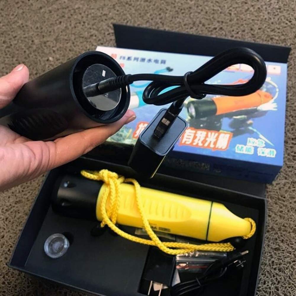 Mastiff F8 IP68 étanche puissante LED 800 lumens lampe rechargeable plongée plongée lampe torche torche Fitech F8