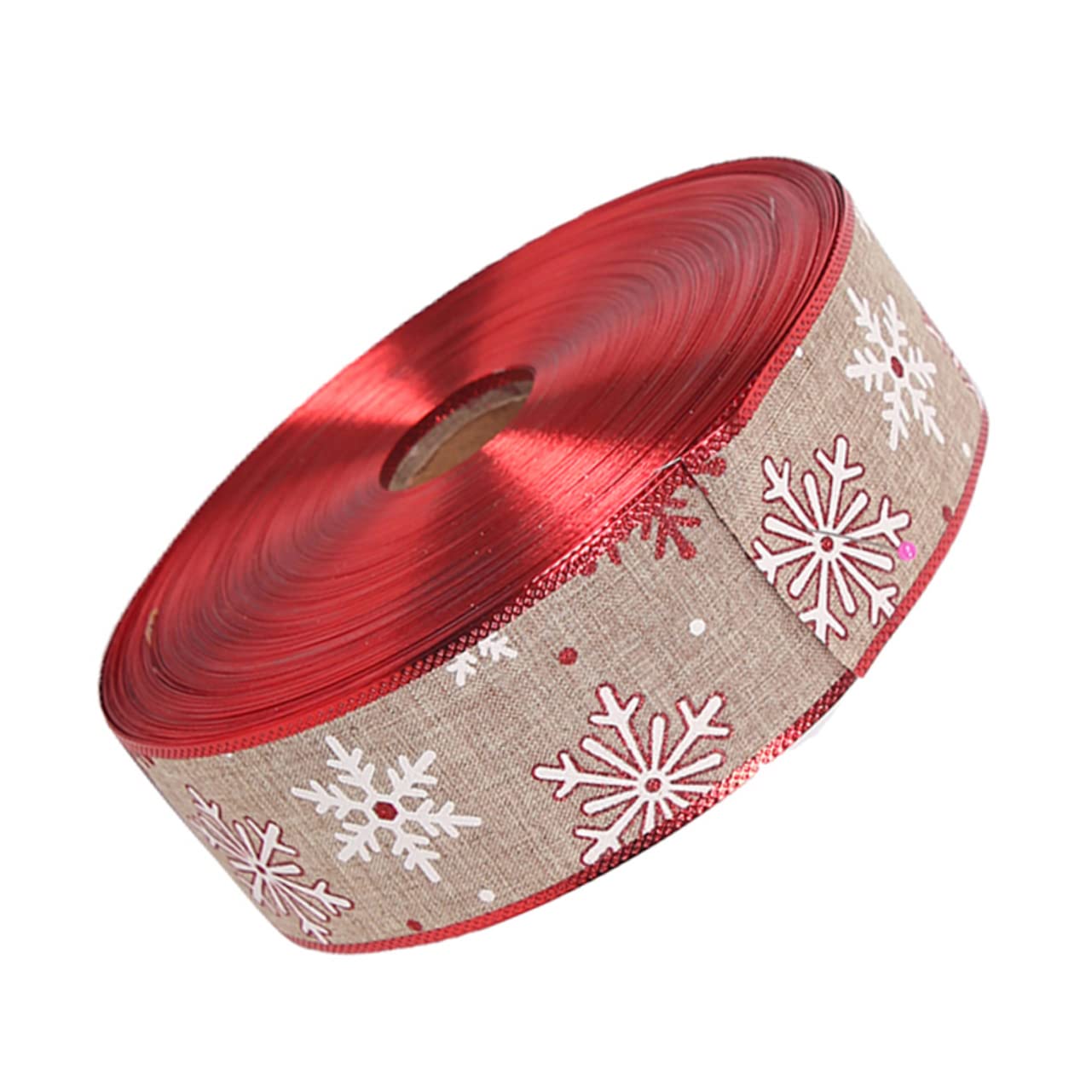 NUOBESTY 2stücke Webband Mit Schneeflocken-muster Vielseitig Einsetzbar Für Und Weihnachtsdekoration Für Bastelprojekte Und Festliche Anlässe