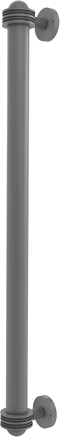 Allied Brass 402AD-RP-GYM 18 Inch Refrigerator Pull with Dotted Accents, Matte Gray