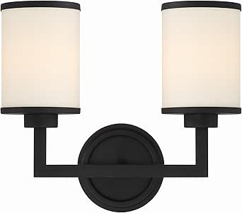 Crystorama Bryant 2 Light Black Forged Sconce
