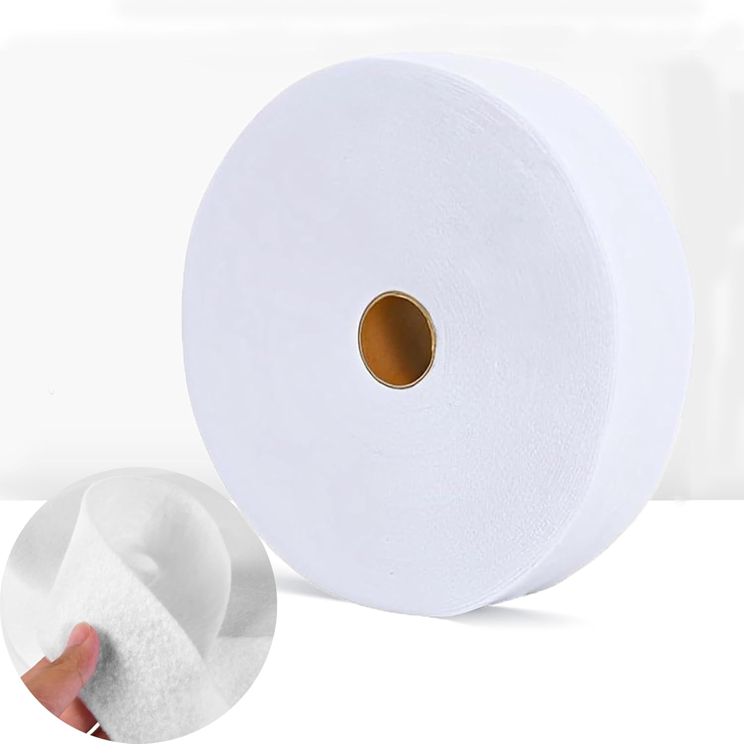 35 Yds Jelly Roll Batting Strips for Rugs 2 1/4In, Needle Punched Cotton Blend Batting Roll with Fabric Tube Maker for Braided Throw Jelly Roll Rugs/Purses/Quilts/Stuffed Plush Toys/Bags,DIY