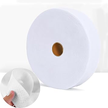 35 Yds Jelly Roll Batting Strips for Rugs 2 1/4In, Needle Punched Cotton Blend Batting Roll with Fabric Tube Maker for Braided Throw Jelly Roll Rugs/Purses/Quilts/Stuffed Plush Toys/Bags,DIY
