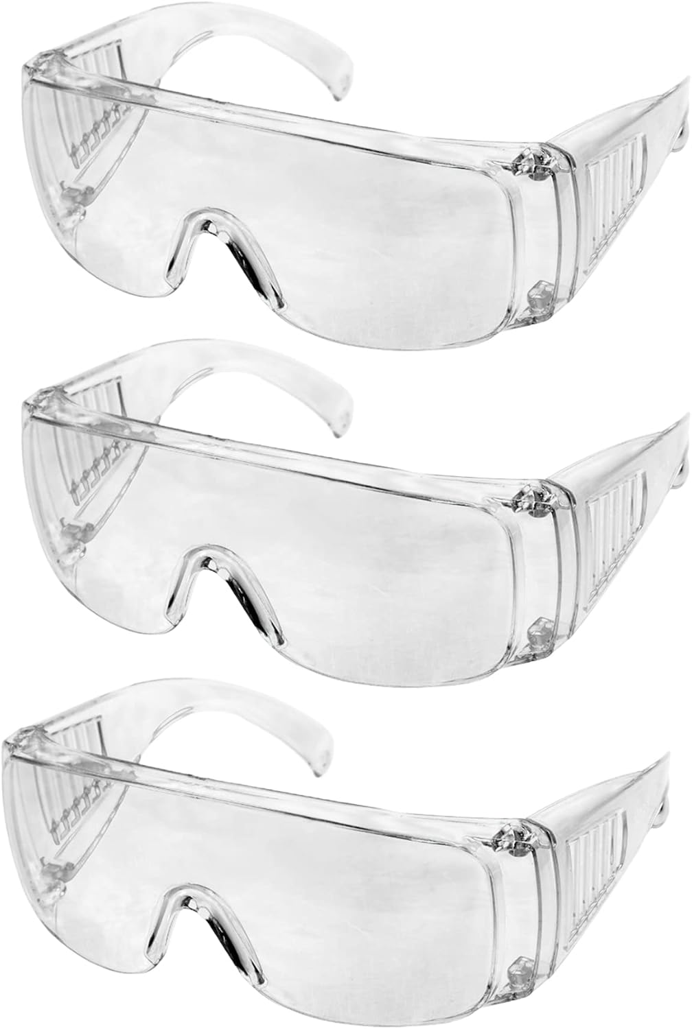 12 Pack OTG Anti-Fog & Scratch-Resistant Safety Glasses Over Eyeglasses, ANSI Z87