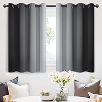 Vista 31 de SimpleHome Ombre Room Darkening Curtains 96 inches Length for Bedroom,Grommet Gradient Light Blocking Beige Gradient Window Curtains for Living