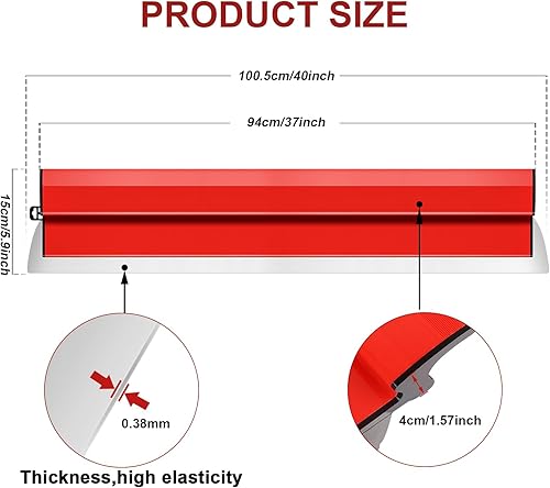 Miniatura 2 de DEKEones Hoja de desnatado de 40 pulgadas39.4 in, espátula de alisado de paneles de yeso de acero inoxidable para gran área de trabajo decoración de