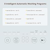 Vista 2 de HAVA Lavadora portátil, 0.8 pies cúbicos de capacidad, mini lavadora y secadora giratoria, totalmente automática con 8 programas de lavado, opciones