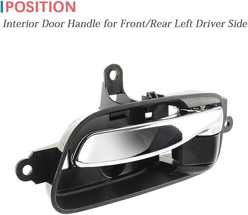 Miniatura 2 de IRONTEK Manija de puerta interior delanteratrasera izquierda para el lado del conductor para Nissan 2003-2018 Altima, 2013-2019 Pathfinder, 2015