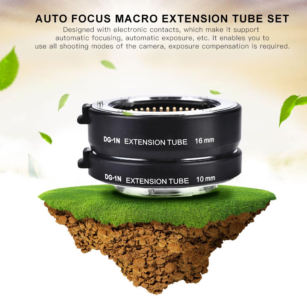 Juego de Tubos de extensión Macro automáticos, para fotografía Macro, Tubos de 10 mm y 16 mm, contactos electrónicos, Mantiene la Calidad óptica, Primeros Planos (DG-1N)