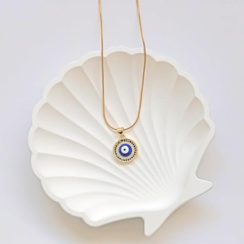 Miniatura 3 de Rnivida Delicado collar con colgante de ojo turco de circonita azul para mujer, joyería minimalista de amuleto griego