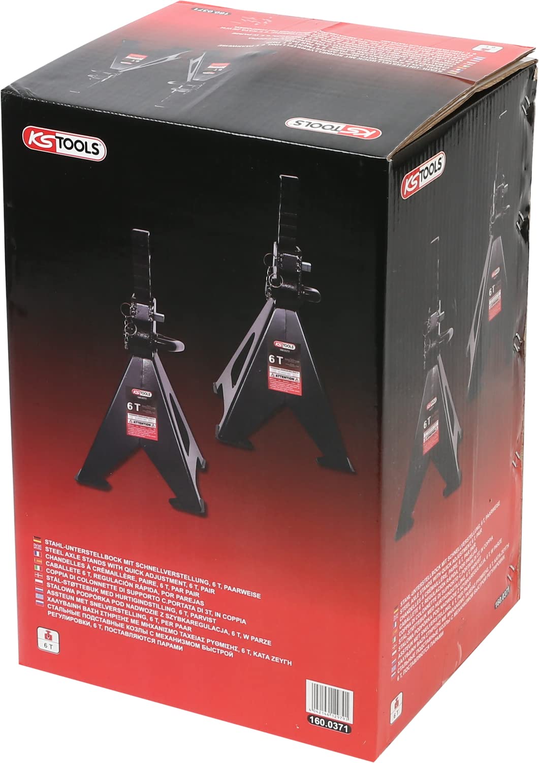 KS Tools 160.0371 Caballete 6 t, regulación rápida, por parejas