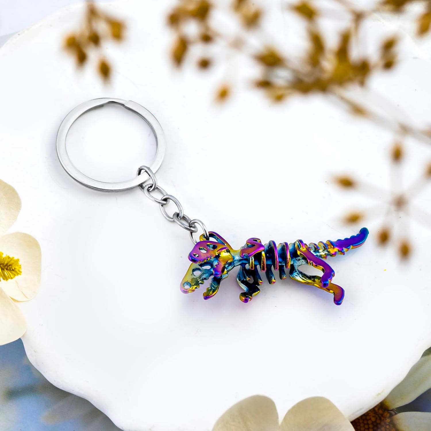 Skull Dinosaur Keychain Dino Gifts For Men Boyfriend Husband Gift For Dinosaur Lovers Cool Unique Gifts For Him Metal Keychains Backpack Charm Car Accessories - Image 4