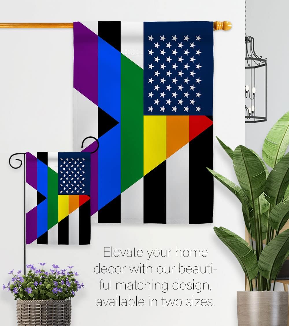 US Straight Allies for Equality House Flag - Support Pride Rainbow Love LGBT Gay Bisexual Pansexual Transgender - Decoration Banner Small Garden Yard Gift Double-Sided Made in USA 28 X 40