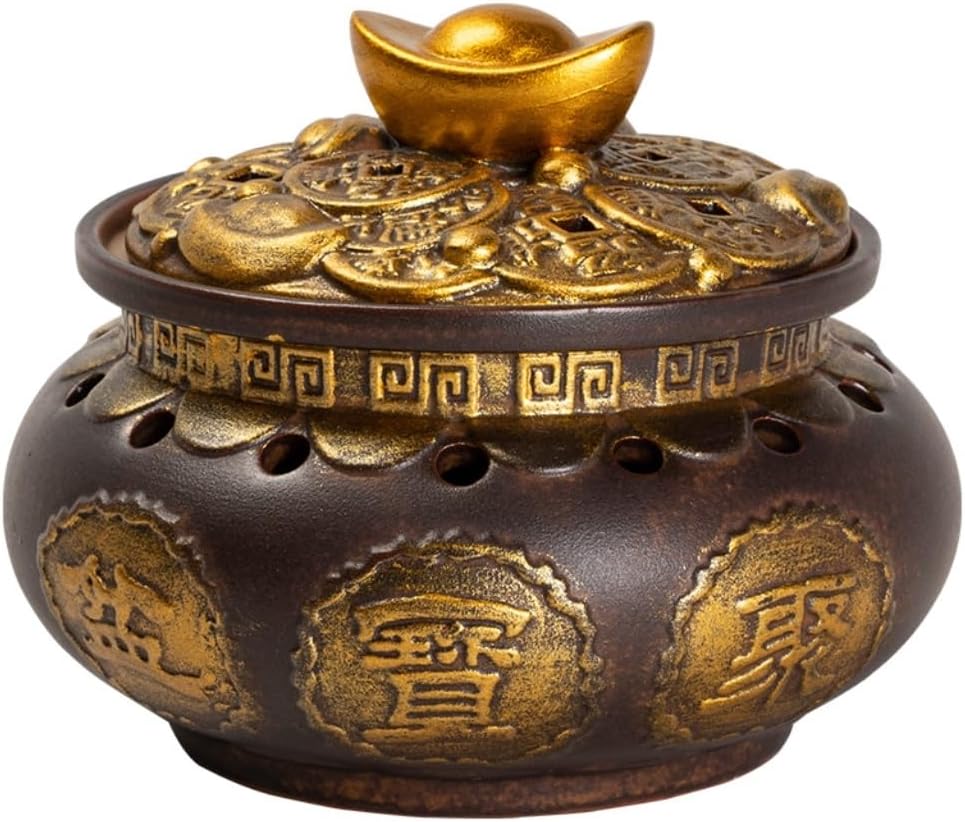 Incense Stick Holder Cornucopia Plate Incense Burner Ceramic Agarwood for Buddha Incense Burner Indoor Aromatherapy Burner Ornaments Incense Holder for Sticks