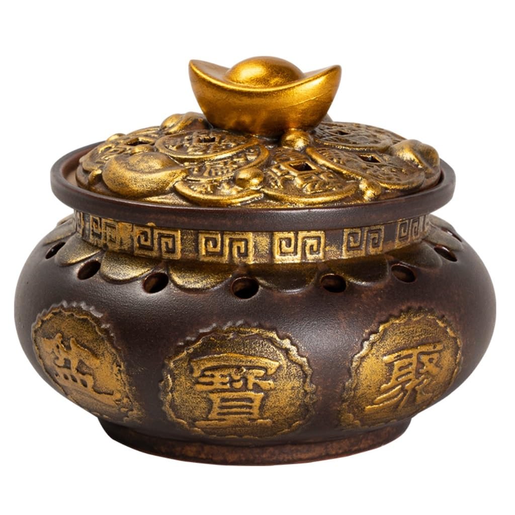 Incense Holder Base Cornucopia Plate Incense Burner Ceramic Agarwood for Buddha Indoor Aromatherapy Ornaments