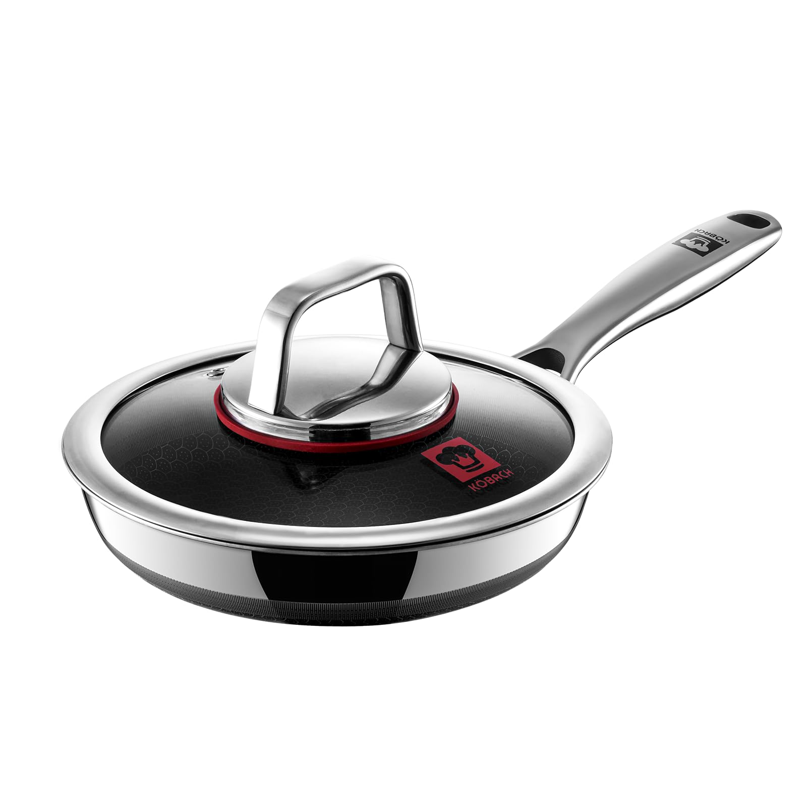 Amazon.com: KOBACH 8in+Lid Nonstick Frying Pan - Stainless Steel
