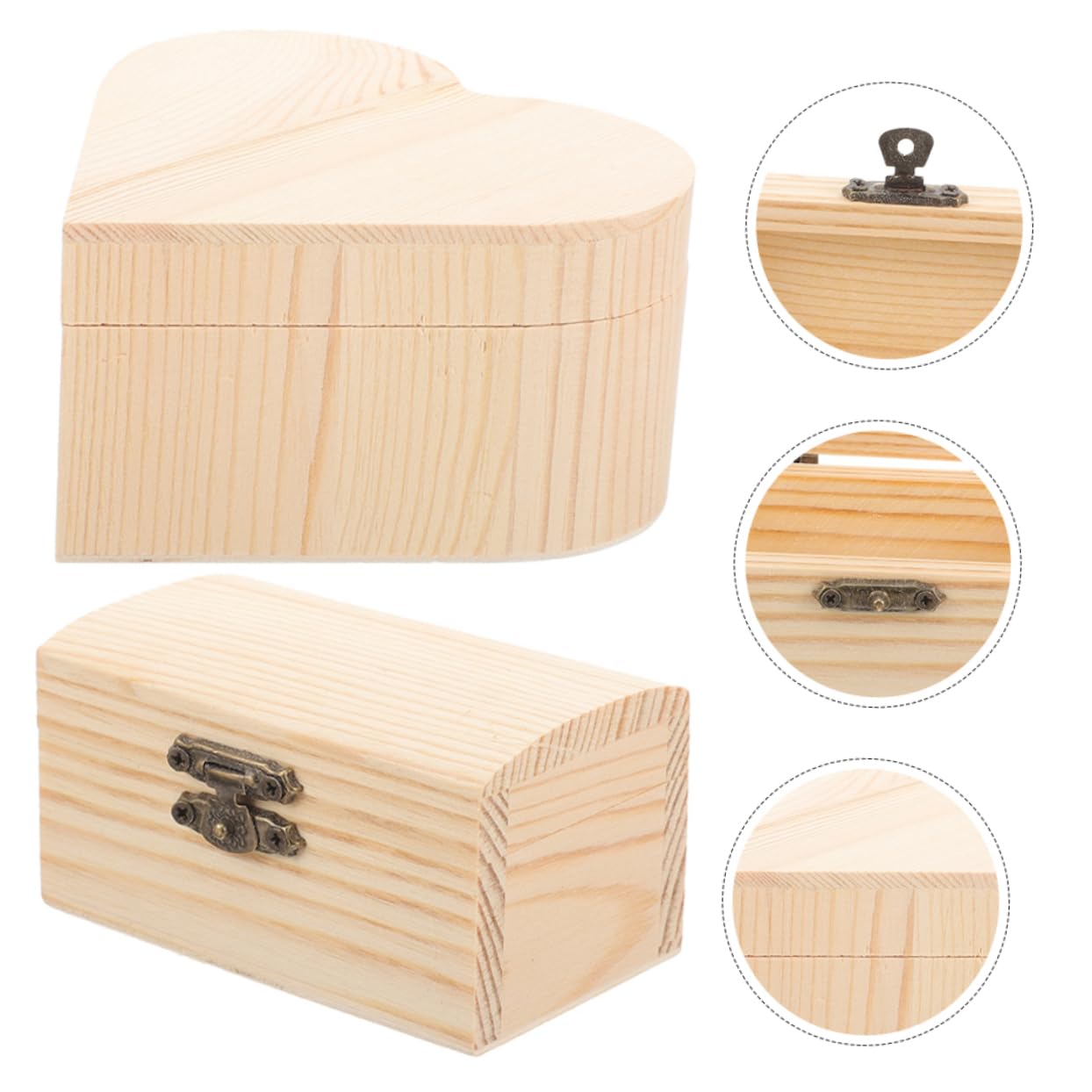 ナチュラルウッド収納ボックス ハート型 ナチュラルウッド収納ボックス ハート型