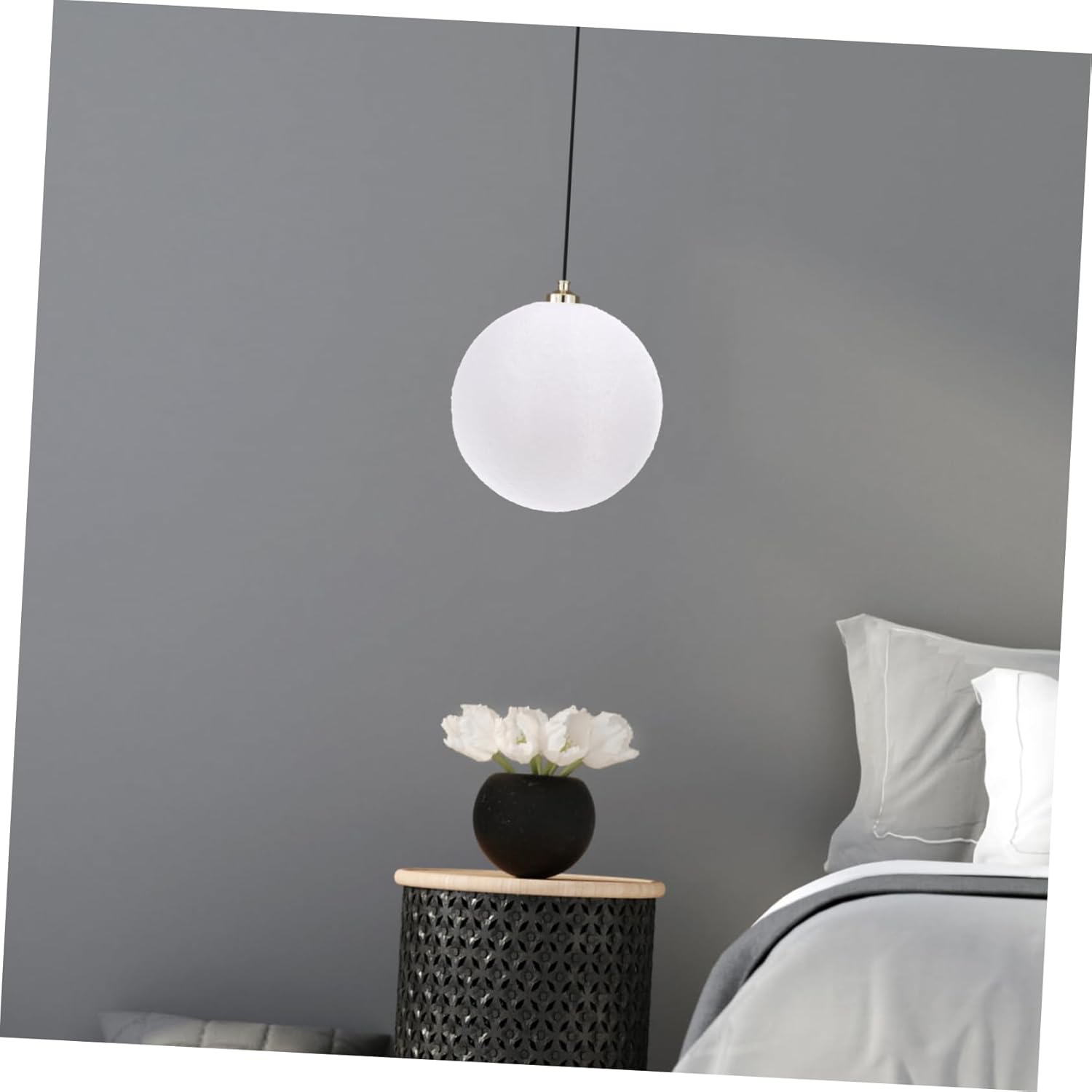 Mikikit 3pcs Replacement Lamp Shade Modern Moon Design for Ceiling and Table Lamps Interiors Stylish Home Decor Accessory