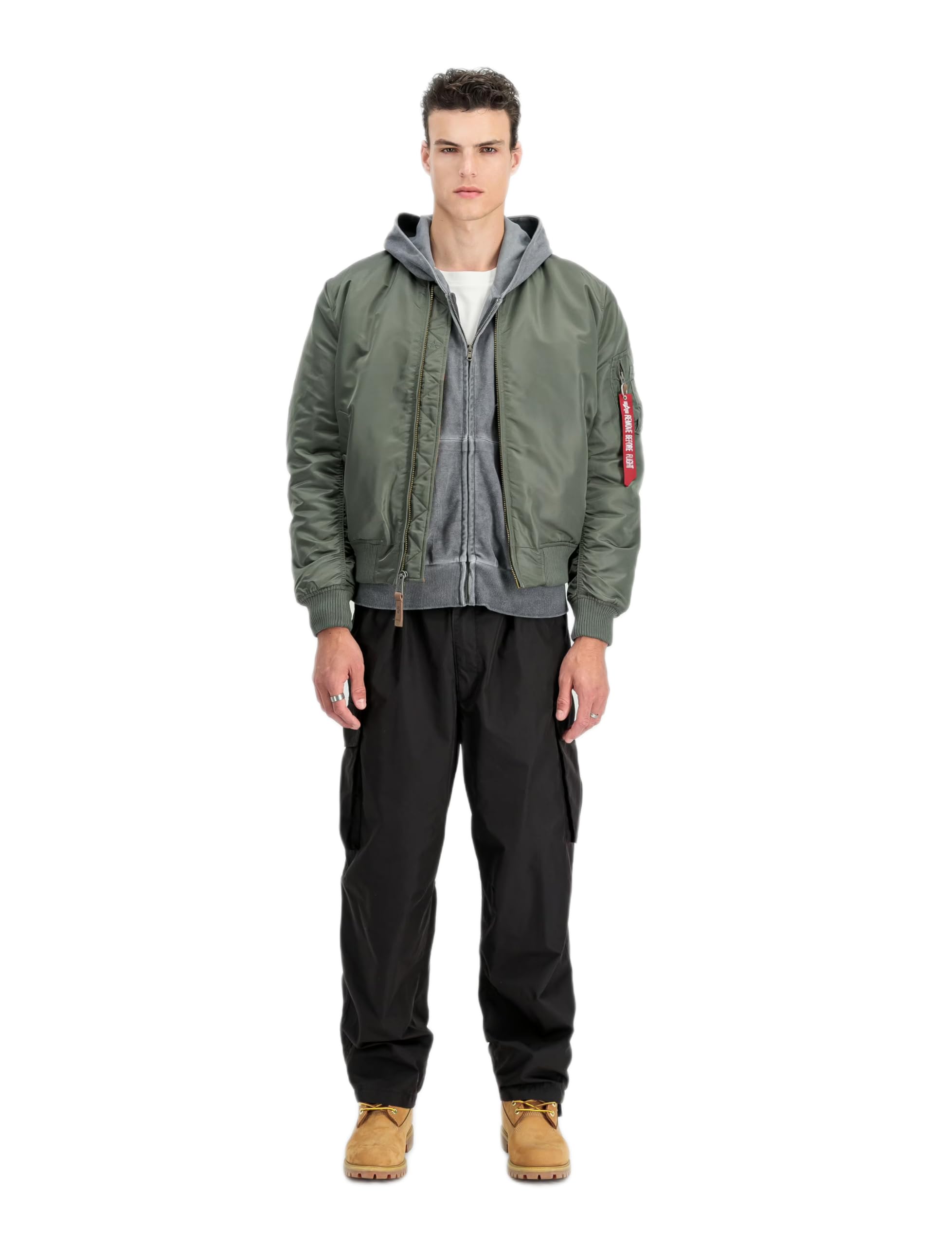 Alpha Industries MA-1 VF 59 Bomberjacke für Herren, Vintage Green, L – Ansicht 2