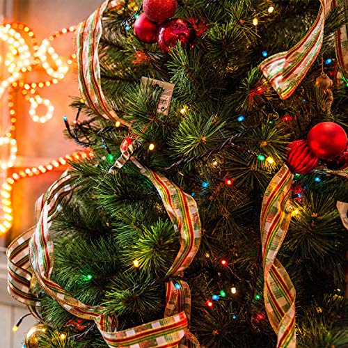 Christmas String Lights End-to-End Plug 8 Modes 108FT 300 LED IP55 Outdoor Waterproof UL Certificated Indoor Fairy Lights Garden Wedding Christma Trees Parties Decoration Multicolor - Image 7