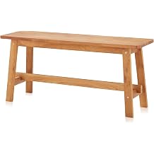 KHG Wooden Bench Hallway Wardrobe Bench Shoe Bench 100 x 45 x 29 cm Solid oak wood can hold up to 200 kg bed bench country house style oiled versatile practical in everyday life