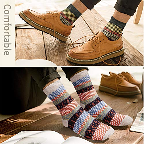 6 Pairs Mens Wool Socks Thick Warm Winter Thermal Socks For Men #TOP6