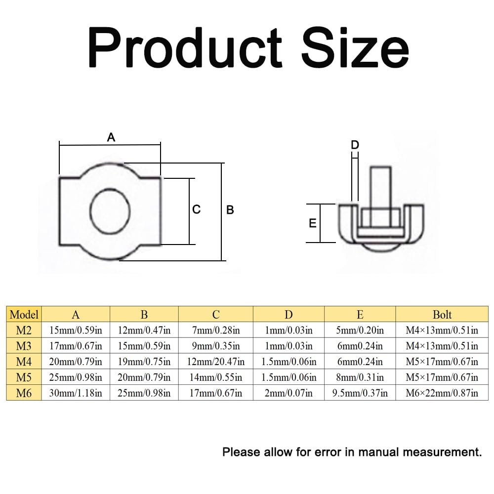 8 Pack Single Bolt Cable Clamps Fastener M4 Stainless Steel U Bolt Wire Rope Clip for 5/32 Inch Diameter Wire Cable Easy Connection Silver