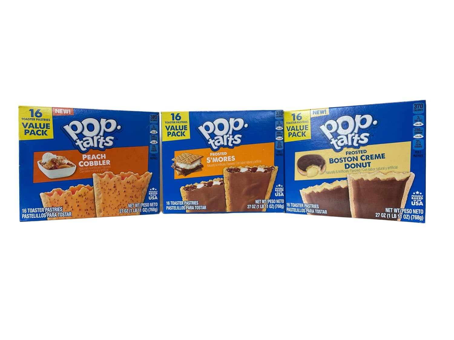 PopTarts Peach Cobbler S'Mores Boston Creme Donut Pop