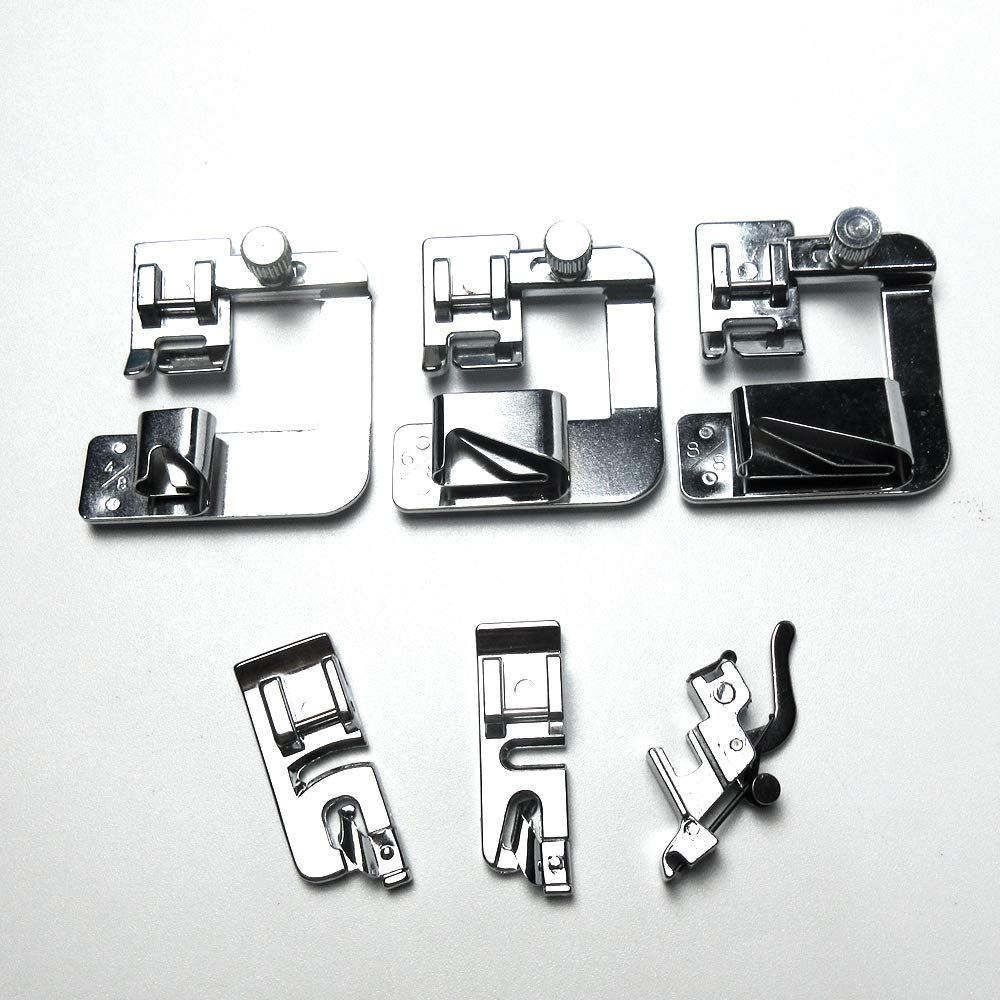 5 Hemmer Feet Low Shank Holder for Alphasew Bernina Brother Home Sewing Machines