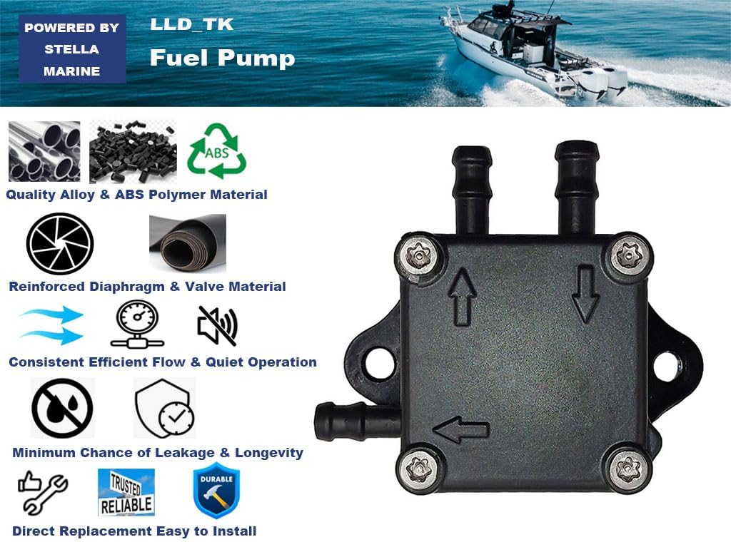 Fuel Pump Compatible with Honda Outboard BF25 BF30 BF40 BF50 BF75 BF90 16700-ZW1-004 16700-ZV5-003