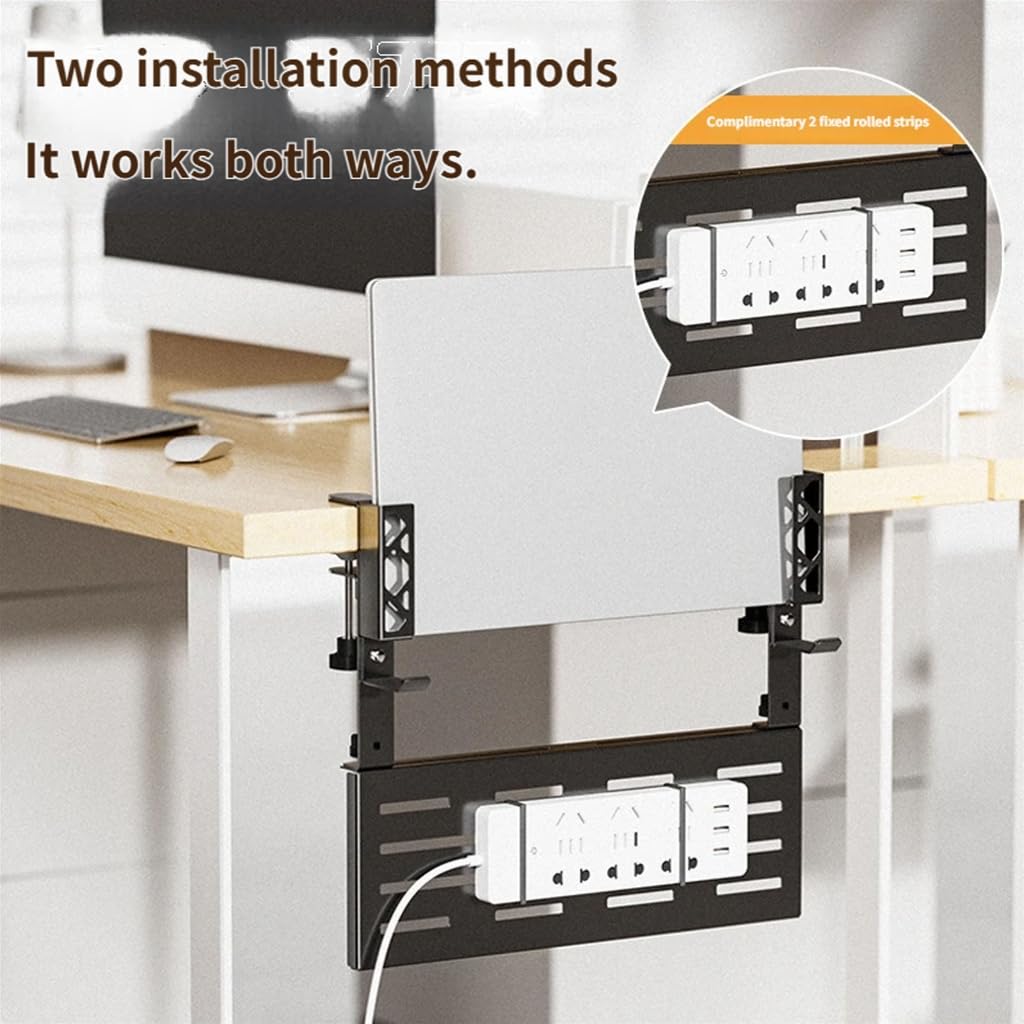 Sturdy Metal Wire Management Clamp For Desk Edges Setups Without Drilling