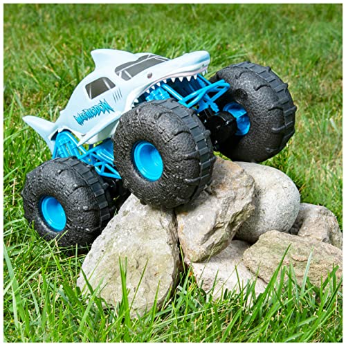 Image of Monster Jam, Official Megalodon Storm All-Terrain Remote Control Monster Truck for Boys and Girls, 1:15 Scale, Kids Toys for Ages 4-6+