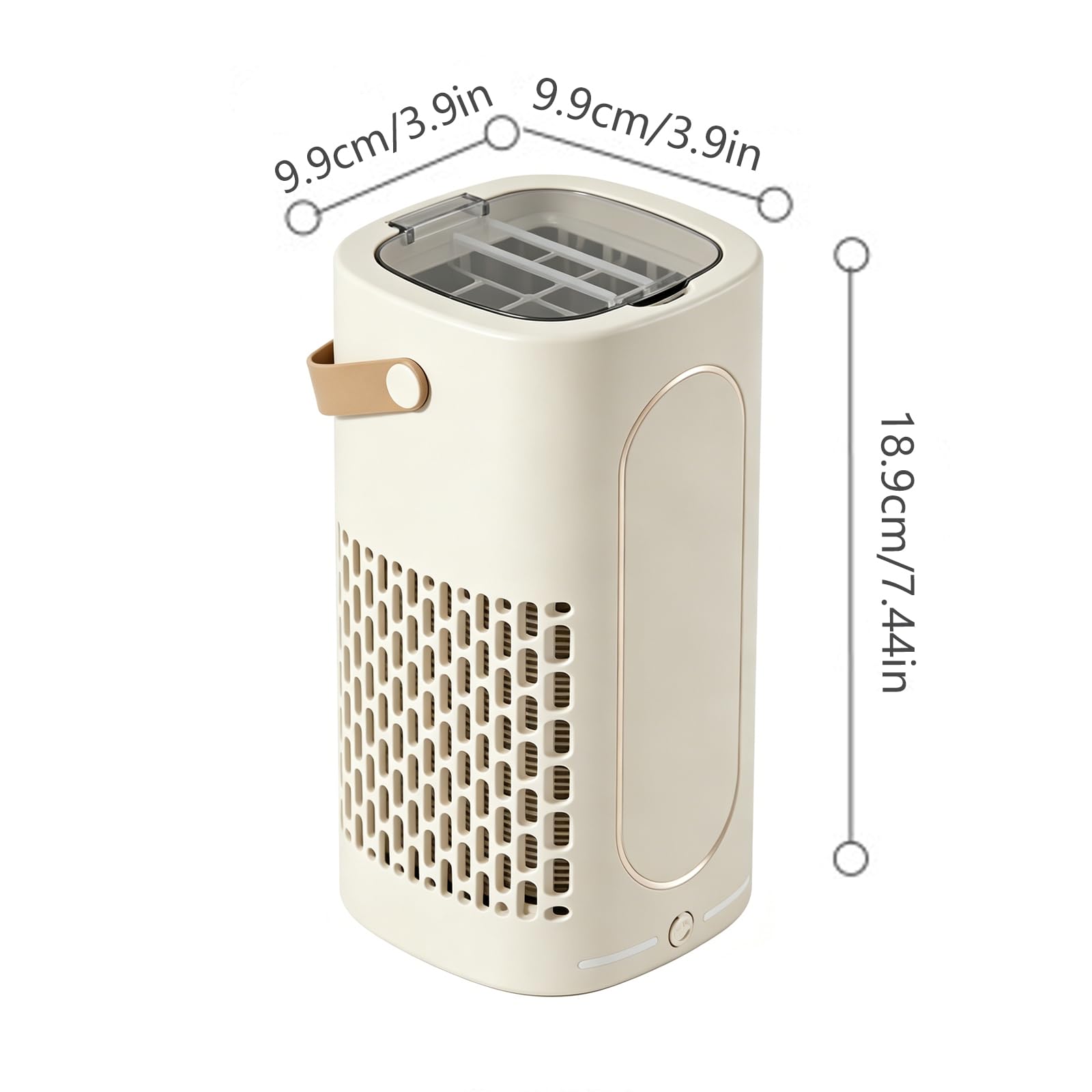 Macchina per il ghiaccio portatile con luce ambientale, 12 V CC, crea 10 cubi in 15-20 minuti, per ufficio, dormitorio, campeggio, veicolo (uso domestico e auto) (bianco)