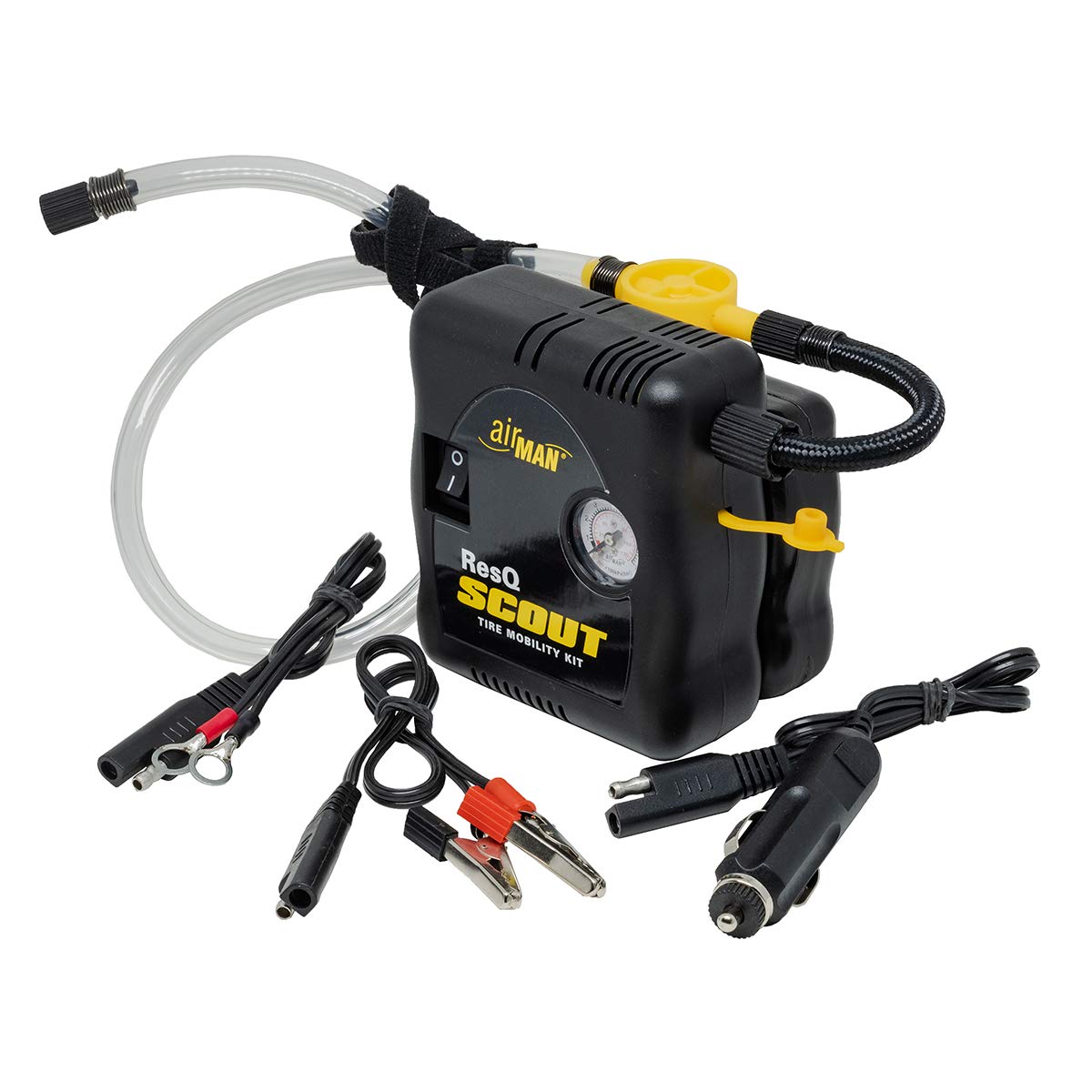 AirMan Pompe de gonflage compacte adaptée aux motocycles (ResQ Scout)