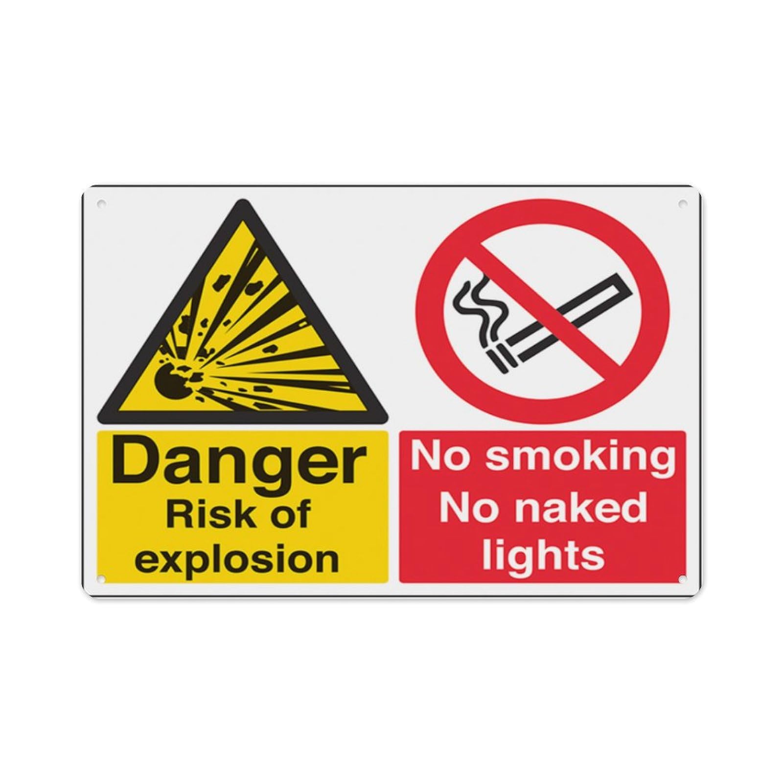 peiyeety Danger Risk Of Explosion Aluminum Tin Warning Signs For Home Outdoor Garden 12X16 Inches