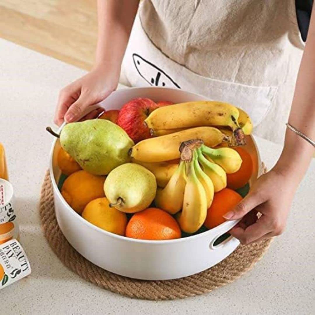 ROKOO Multi-Purpose 360° Function Rotating Countertop Organizer Revolving Tray for Kitchen Cabinet Spice Rack Storage & Cosmetics Organizer Holder Bathroom, Refrigerator, Dining Table, cupboards, Dressing Table (Off-White) 4