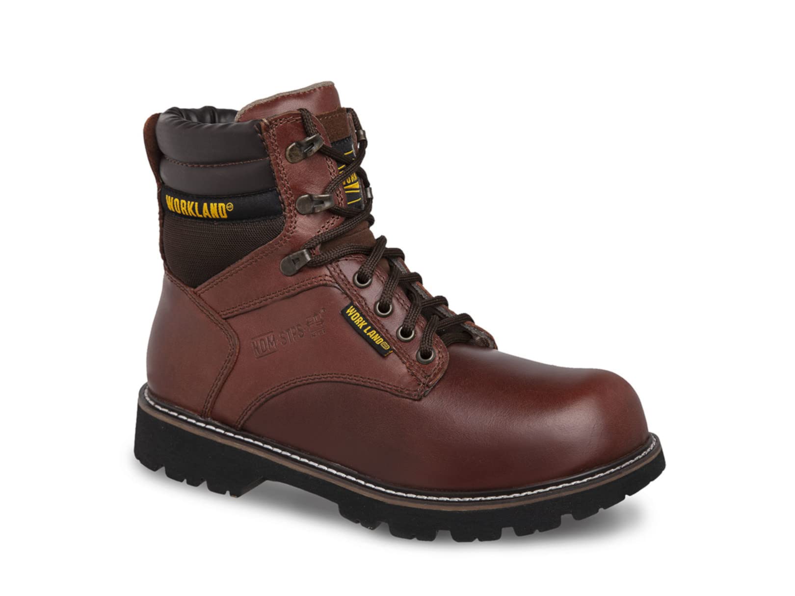 WORKLAND 71824 Men's Work Boot, Leather Industrial Safety Boot, Slip Resistant, Steel Toe