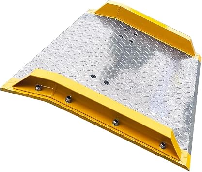36'' x 60'' Aluminum Dock Board with Steel Curb 10,000lbs Heavy Duty Pallet Jack Loading Dock Plate Ramps