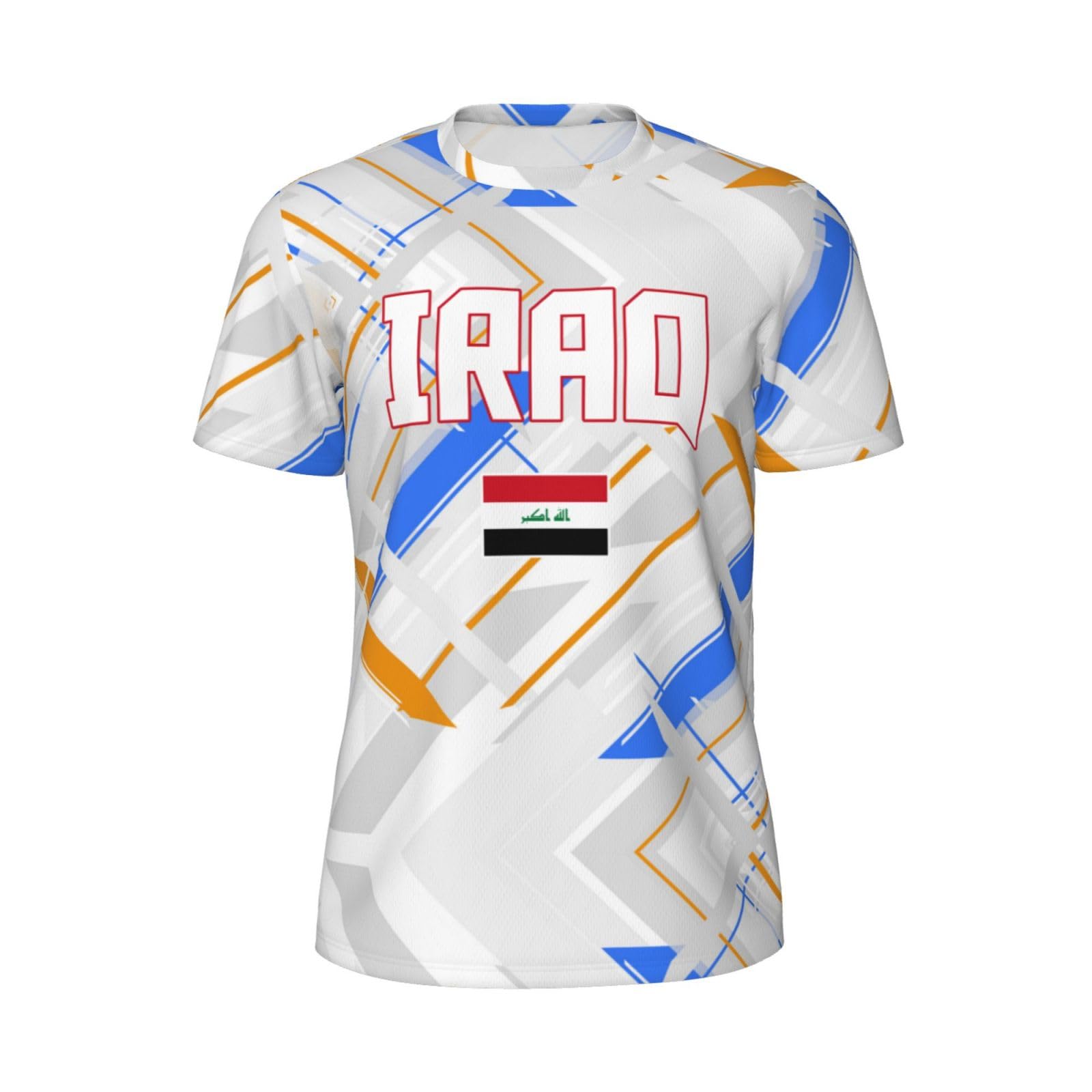 DABOYOZHZH Iraq Flag Cool Iraqans (48) Sports Jersey Mesh T-Shirt 3D Print for Running Cycling Soccer Tennis Fitness Climbing Shirts