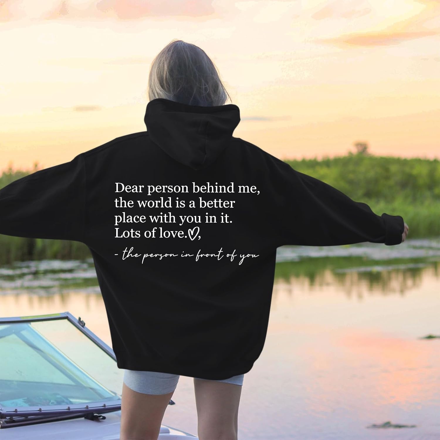 DarkJoy You Are Enough Hoodies For Women Dear Person Behind Me Hoodie The Person In Front Of You Mental Health Hoodies