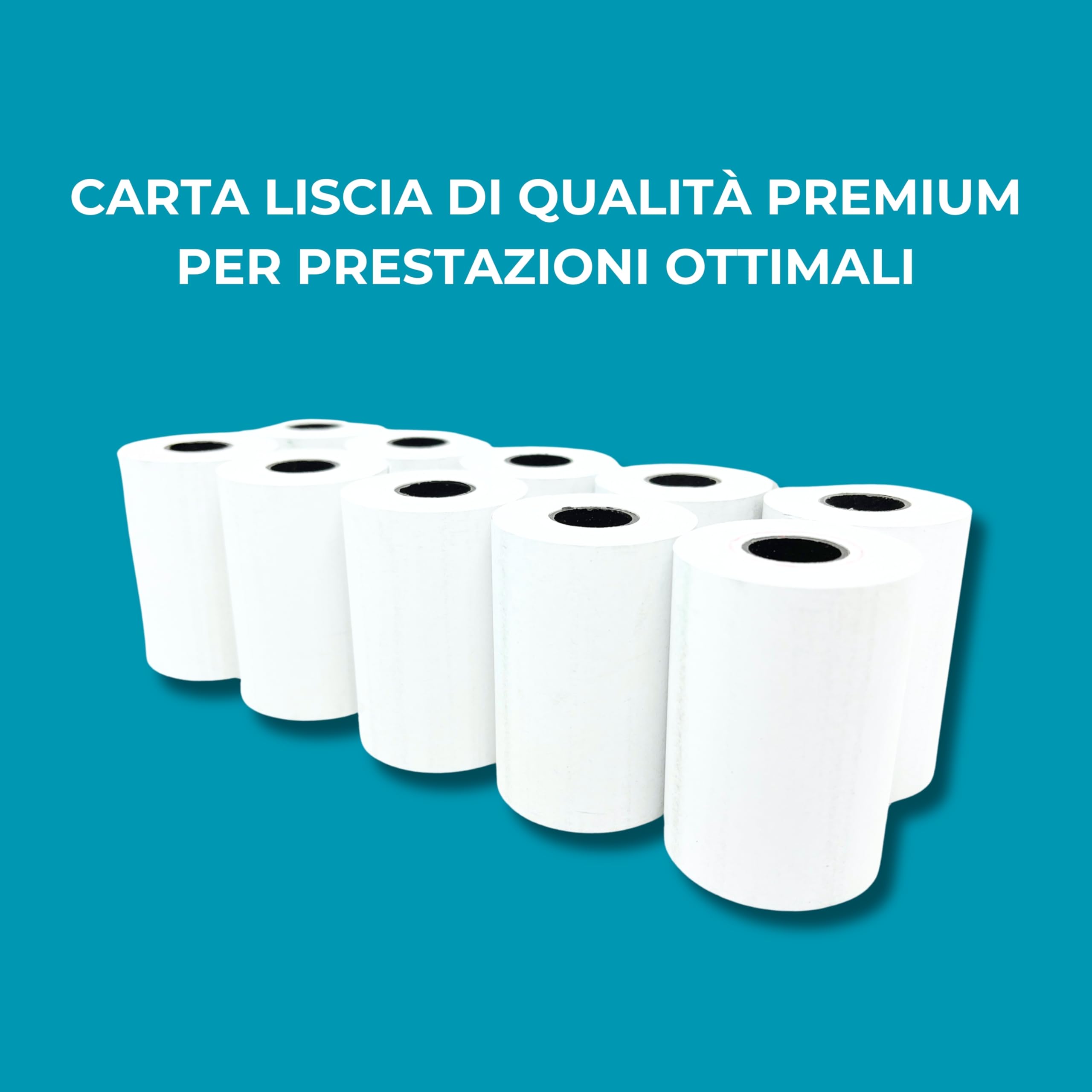 Double Dragon 76 x 76 mm, Rotolo di Carta Autocopiante a 3 Strati per Stampante da Cucina, Calcolatrice di Stampa, Stampante di Ricevute Non Termica POS, Stampante ad Impatto Matriciale | 20 Rotoli
