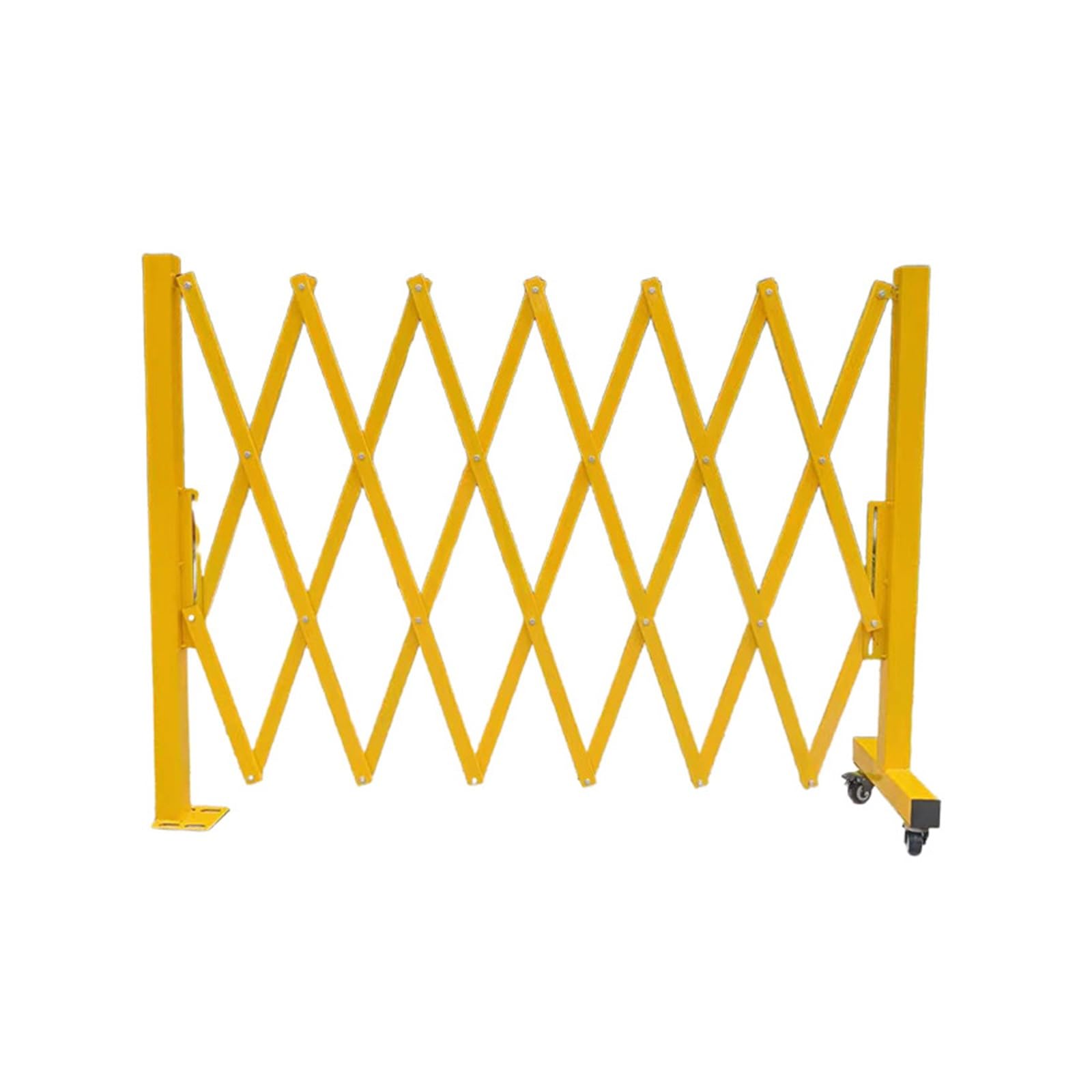 bauzaun Erweiterbare mobile Barriere mit Rollen, tragbare Sicherheitsbarrikade aus Metall for das Einkaufszentrum auf der Baustelle absperrgitter