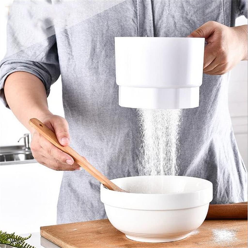 Electric Flour Sieve Operated Sifter Plastic Cup Shape Mechanical Hand-Held Shaker Baking Tool