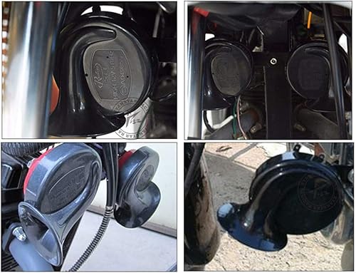 Miniatura 6 de Bocina de aire de caracol de 12 V 110 db de doble tono, universal para coches, camiones, 4x4 y furgonetas